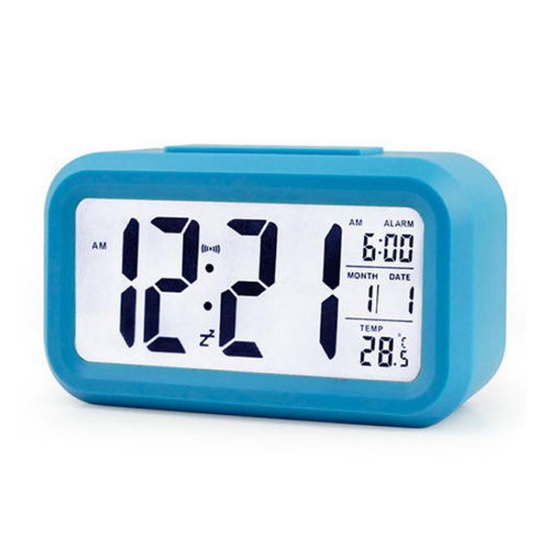 Rechargeable Digital Alarm Clock With Smart Light Sensor Room Gift Decoration