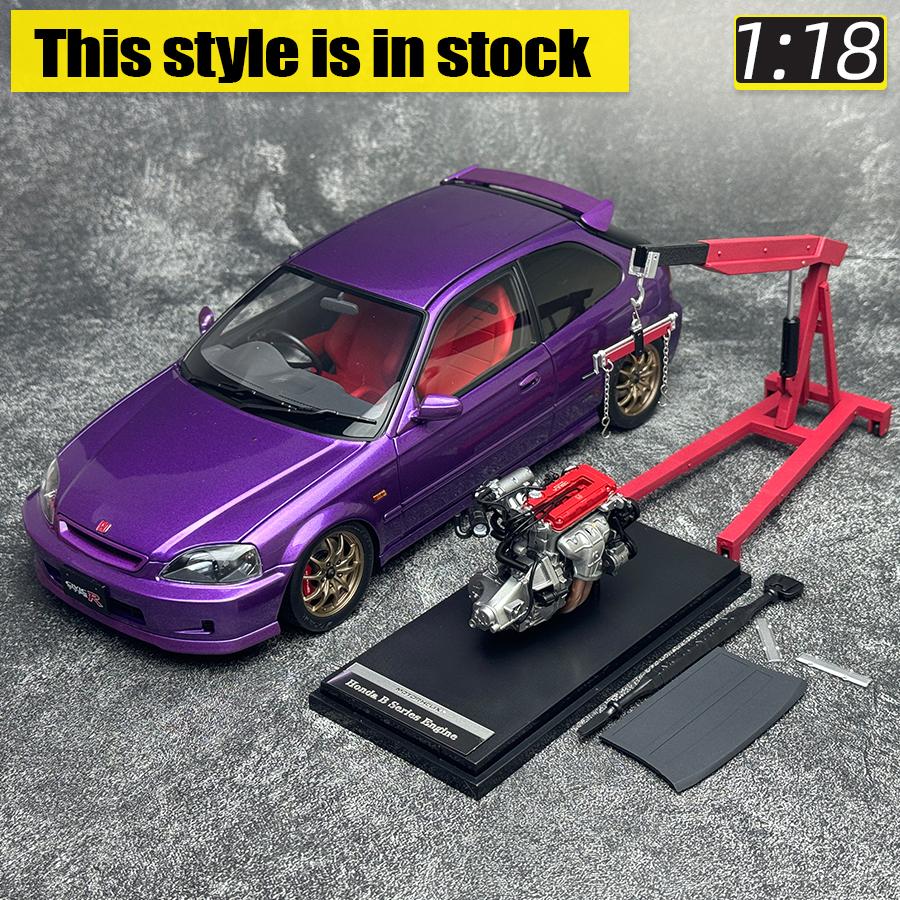 AAALW1 Motorhelix MH 1:18 FOR Honda Civic TypeR EK9 Car model Sports Static model Birthday present