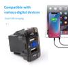 Dual USB 4.2A Car USB Charger Socket Adapter with LED Voltmeter 60cm Cable for New Honda Auto Boat 12V 24V