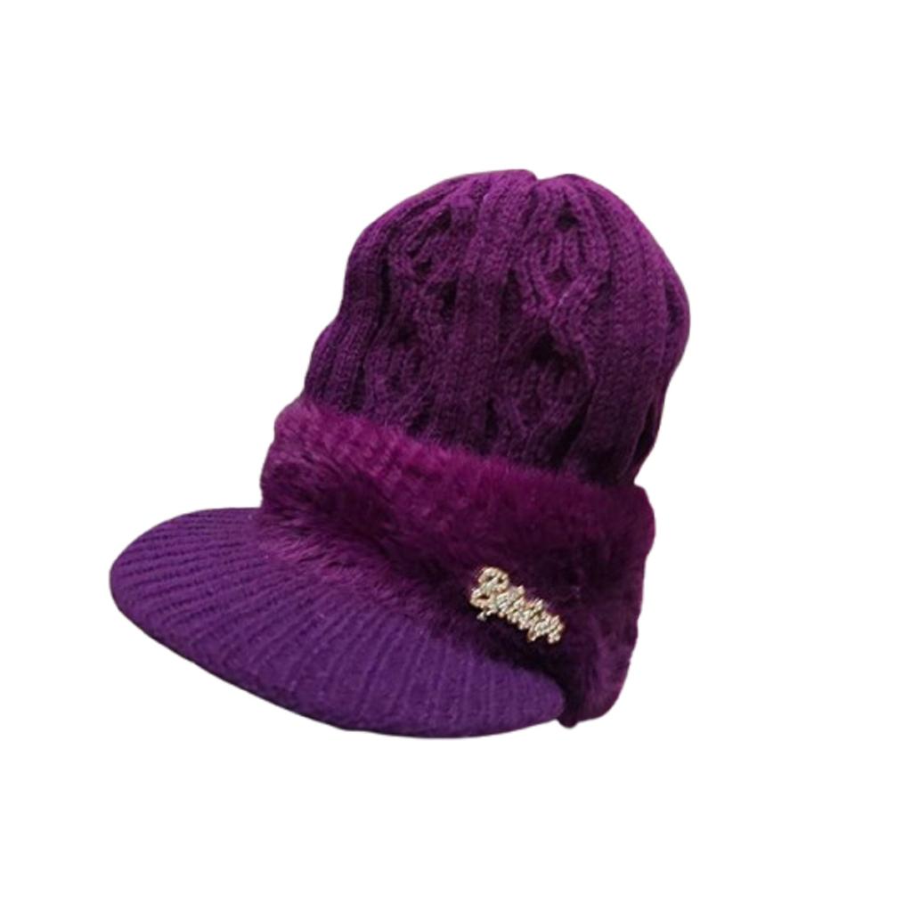 Женская теплая шапка-пуловер двойного назначения, спортивная, повседневная, с ушками