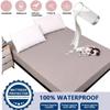 1 PC Waterproof Bed Cover Fitted Sheet Solid Color Bed Mattress Cover Anti Dust Mite BedBug Bed Protector Cover Bedspread