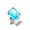Swiss Blue Topaz Handmade 925 Sterling Silver Jewelry Ring Size 10 U0u43