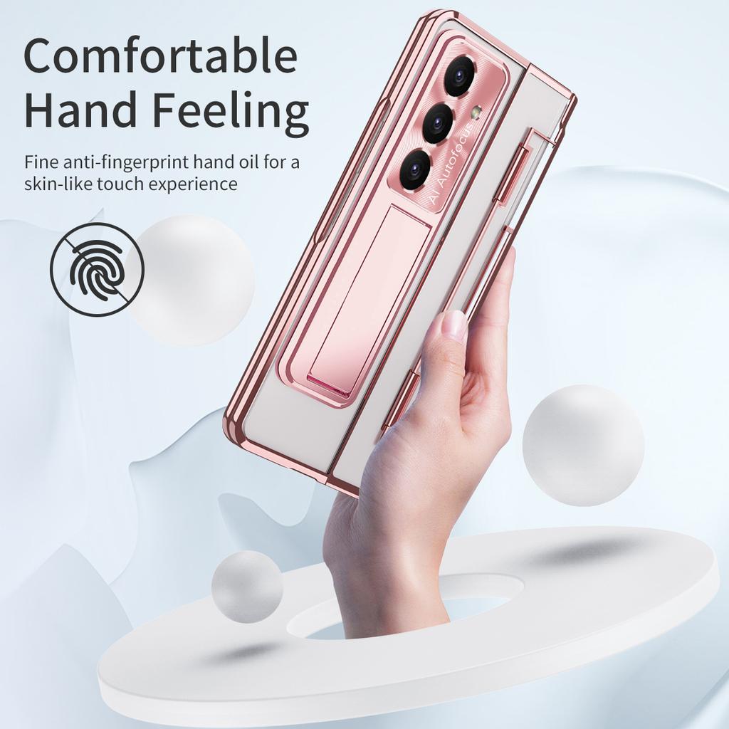 For Samsung Galaxy Z Fold7 5G Case Kickstand Hard PC Phone Cover with Screen Film