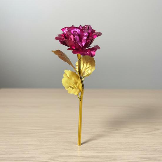 Искусственная роза из золотой фольги для покрытия Маленькая вечная роза Подарок Настольное украшение Фольга для свадьбы