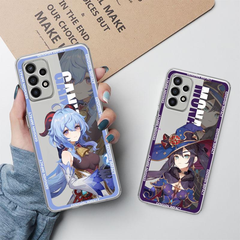 Genshin Impact Game милый прозрачный чехол для Samsung Galaxy A52 A12 A51 A32 A21s A71 A32 A22 50 A70 A31 A72 5G чехол для телефона