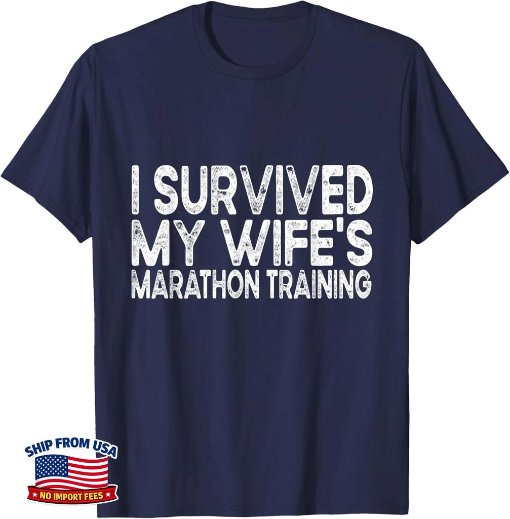 I Survived My Wife's Marathon Training Half Marathon Husband Unisex T-Shirt