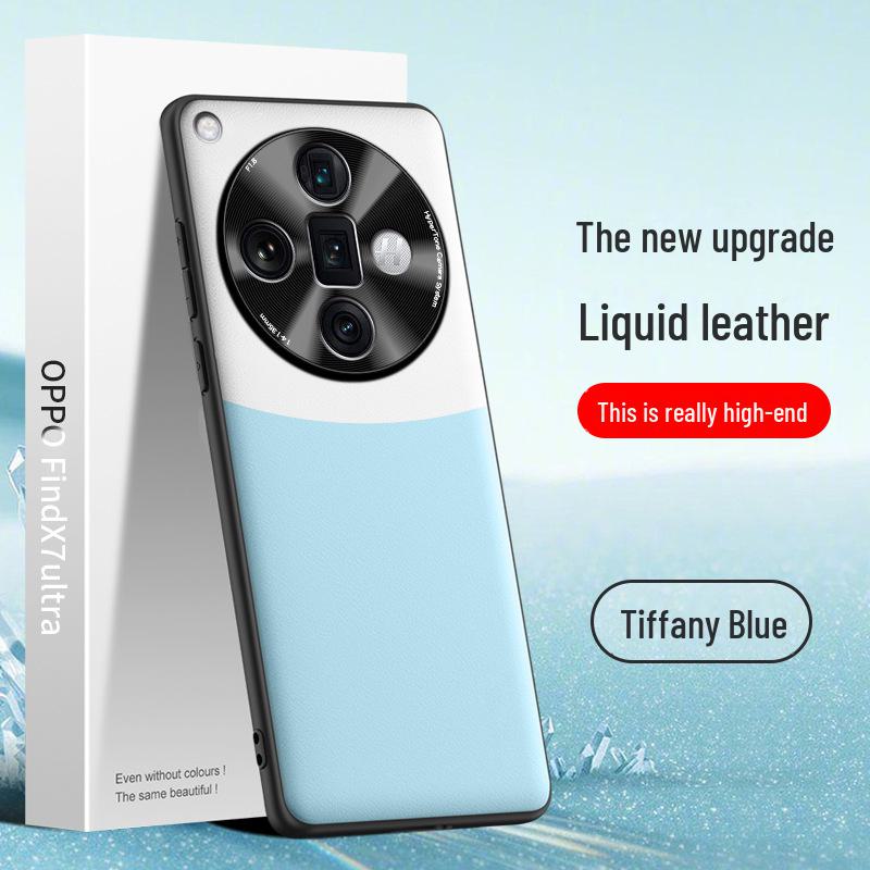Защитный чехол из жидкой кожи для мобильного телефона Oppo Find X7 Ultra, защита от падения, поставляется как единое целое.