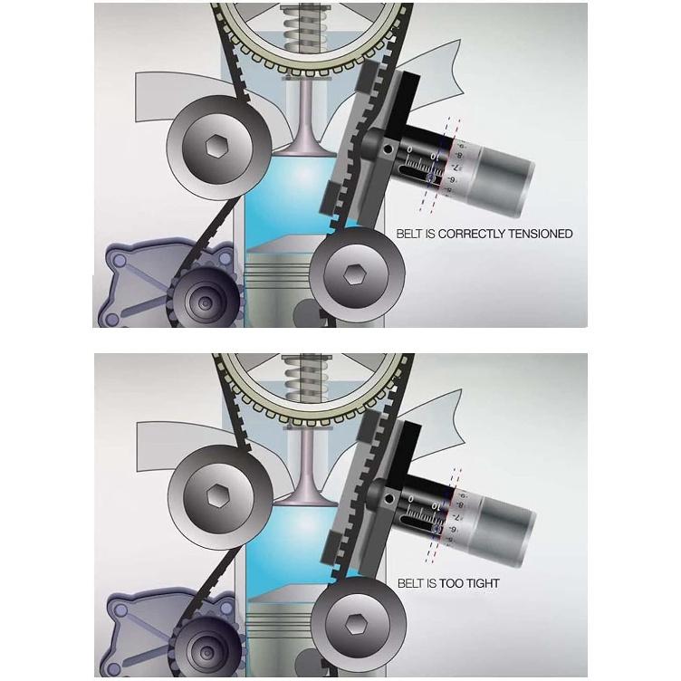 Автоматический измеритель натяжения ремня, Автоматический натяжитель ремня, Измеритель натяжения ремня, Тестер натяжения ремня ГРМ, Обнаружение, Измерение, Профессиональный, Автомобильный