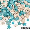 100 шт. бирюзовых морских черепах в виде звезды Чжухай, красочные бусины морской жизни, бисер для рукоделия, изготовление ювелирных изделий, браслетов, ожерелий, цепочек для ног, принадлежности для самостоятельного изготовления