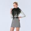 Cloak Knitted Triangle Scarf Cape Fart Curtain Simple Hollow Out Scarves  Female