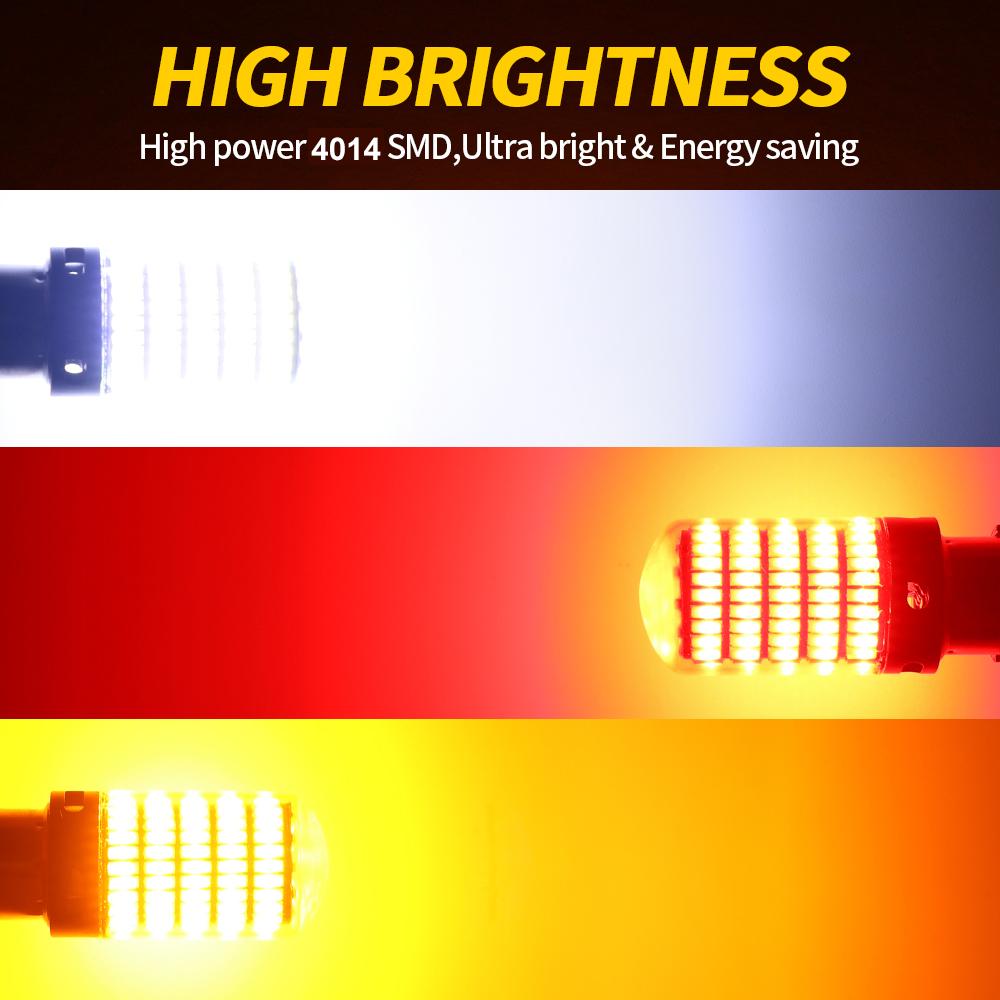 2 шт. 7440 W21W WY21W W21/5W PY21W P21/5W Ba15s BAU15S 3157 T25 Автомобильные светодиодные лампы Сигнальные огни 150SMD Лампы Стоп-сигнала Заднего хода Парковочные огни 7