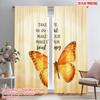 2pcs 2D Flat Printing Window Drapes Beautiful Butterfly Soul Happy Polyester Without Electricity Family Party Use for New Year