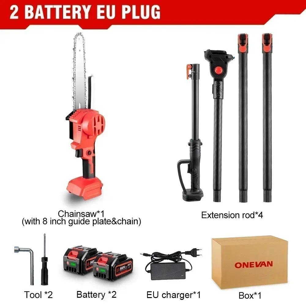 4500 Вт 2,25 м Бесщеточная Высоторез Телескопическая Штанга Электрическая Пила Аккумуляторная Портативный Садовый Инструмент для Обрезки