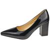 Fashion Aphixta Shoes Women Pointed Toe Pumps Sapato Feminino 7.5cm High Square Heels Patent Leather Fashion Work Black Party Shoes