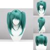 Hatsune Miku Vampire Cosplay Wig W/ Double Horsetail Hairpiece For Carnival Props