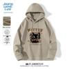 JEANSWEST LIFE Мужская толстовка с капюшоном свободного кроя с принтом мультяшного кота