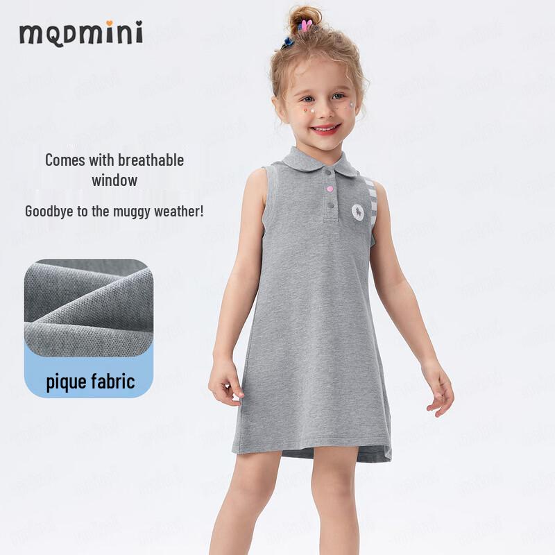 MQDMINI Girls' Academy Style Sleeveless Dress