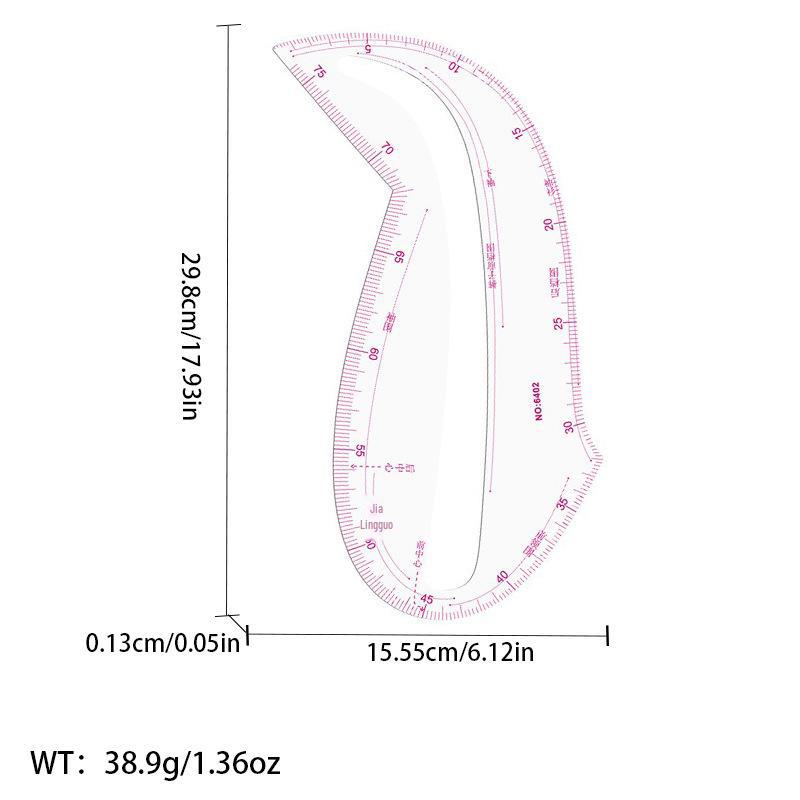 Многофункциональная линейка для создания выкроек одежды: Швейный инструмент для точной резки по кривой