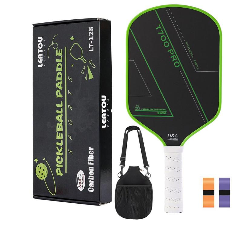 Carbon Fiber Pickleball Paddle With Textured Grip Case Set Competitive Play Lightweight Tournament Ready
