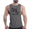 Summer Adult Men'S Outdoor Fitness Casual Sports Crew-Neck Vest Creative Letter Pattern 2d Print Quick-Drying Sleeveless Shirt