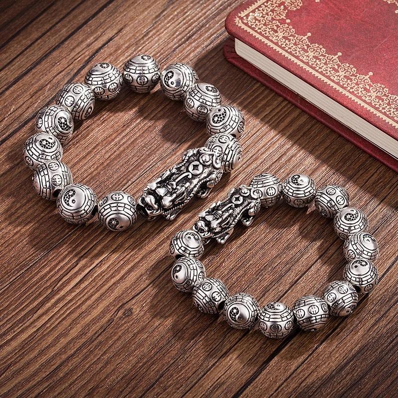 Браслет Багуа «Удача, Деньги, Пиксиу», четки для мужчин и женщин, в стиле ретро.