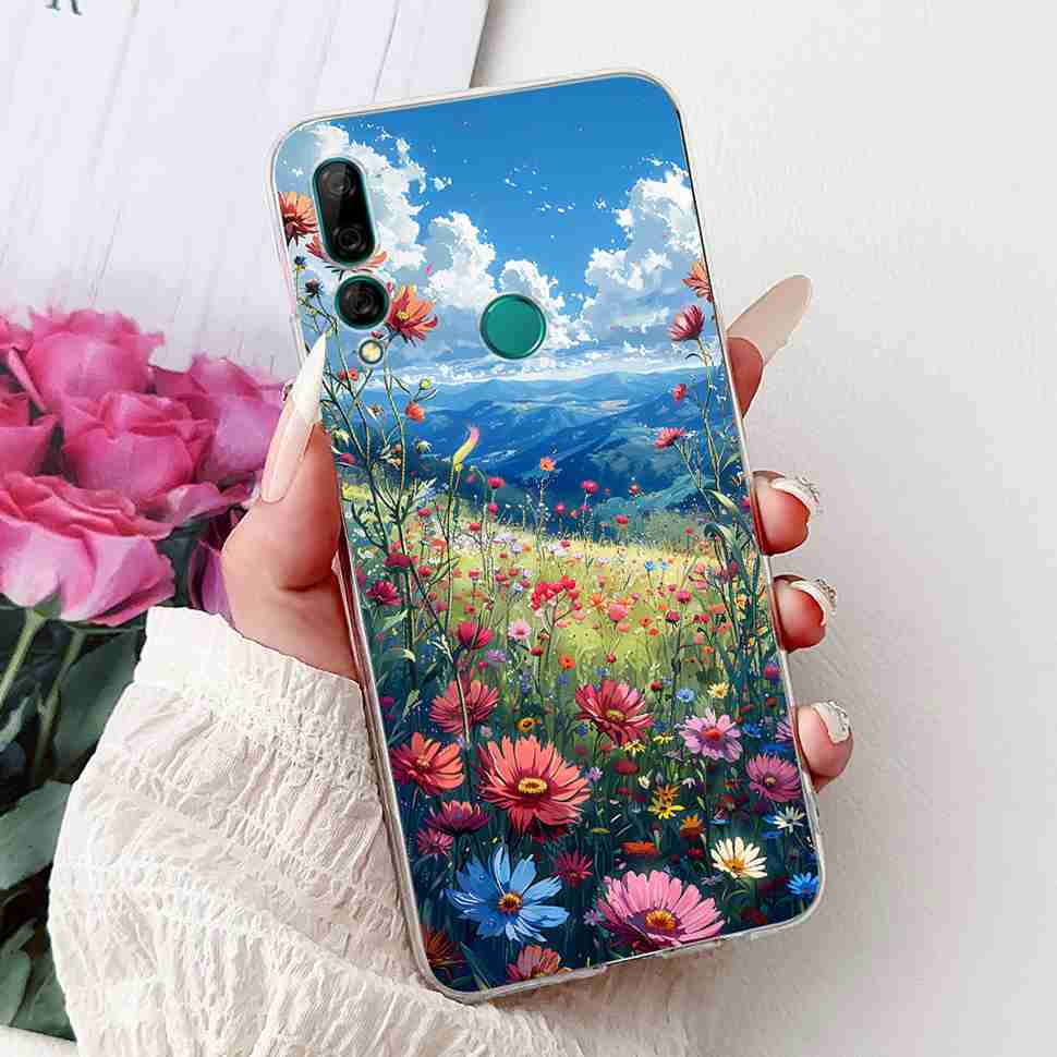 Для Huawei Y9 Prime 2019 6.59" Чехол Милая Девочка с Шариком Цветок Мягкий Силикон ТПУ Чехол Для Huawei Y9Prime 2019 STK-L21 Оболочка Телефона