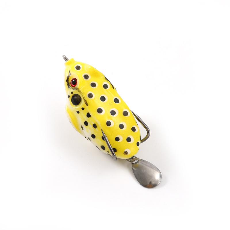 1 шт. 75 мм лягушка приманка рыболовные приманки двойные крючки поверхностный воблер луч лягушка искусственный крэнкбейт блесна искусственная мягкая приманка минноу крэнк