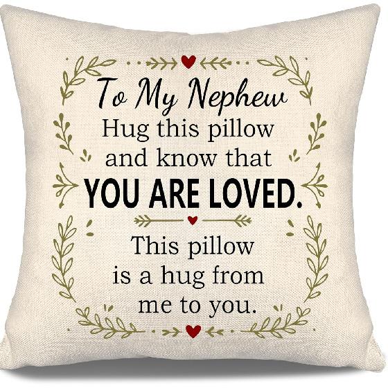 Daughter Hug This Pillow and Know That You are Loved This Pillow is A Hug from Me to You Throw Pillow Covers for Daughter from Mom Dad Birthday Gift