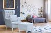 Gaja Scandinavian Family Furniture кресло с подголовником сиренево-розовый салон красоты