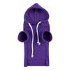 Cute Ferret Hoodie Solid Color Drawstring Hooded Sweatshirt Thick Fluffy Pet Hoodie Foreleg Elastic Hamster Guinea Clothes