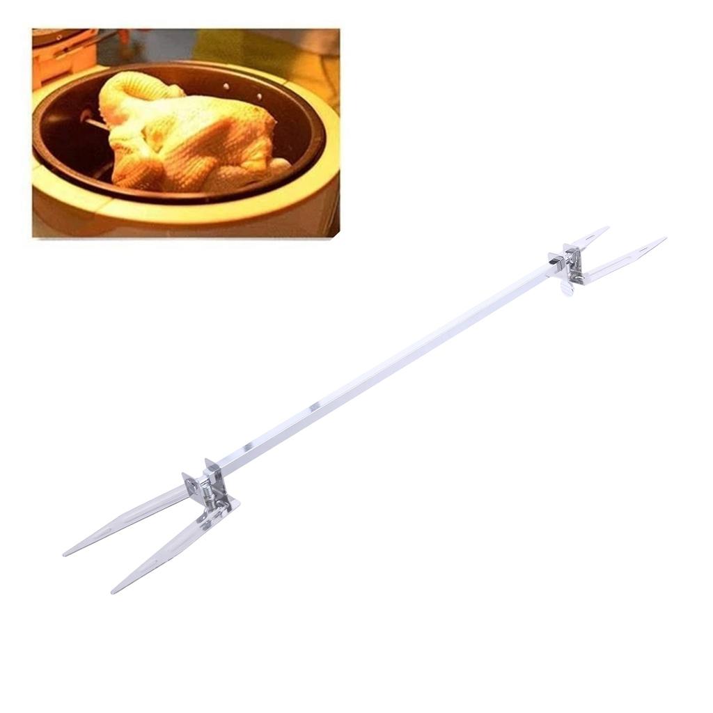 Вилки для гриля из нержавеющей стали, шампуры для мяса, вертел для барбекю, вращающаяся универсальная стойка для вертела для барбекю на открытом воздухе