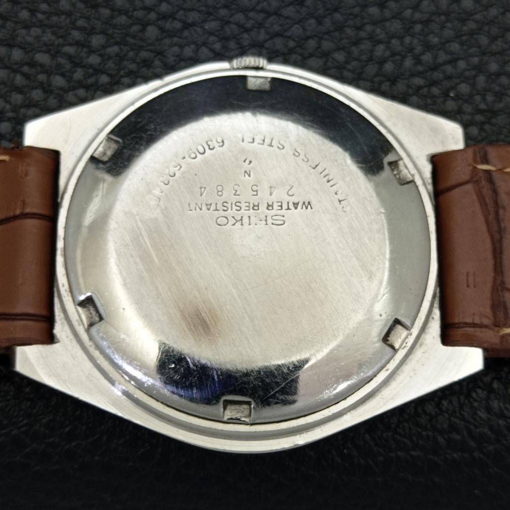 AUTOMATIC VINTAGE SEIKO 5 JAPAN 6349A MENS GREEN COLOR DIAL WATCH A701218-5 R206a-a701218