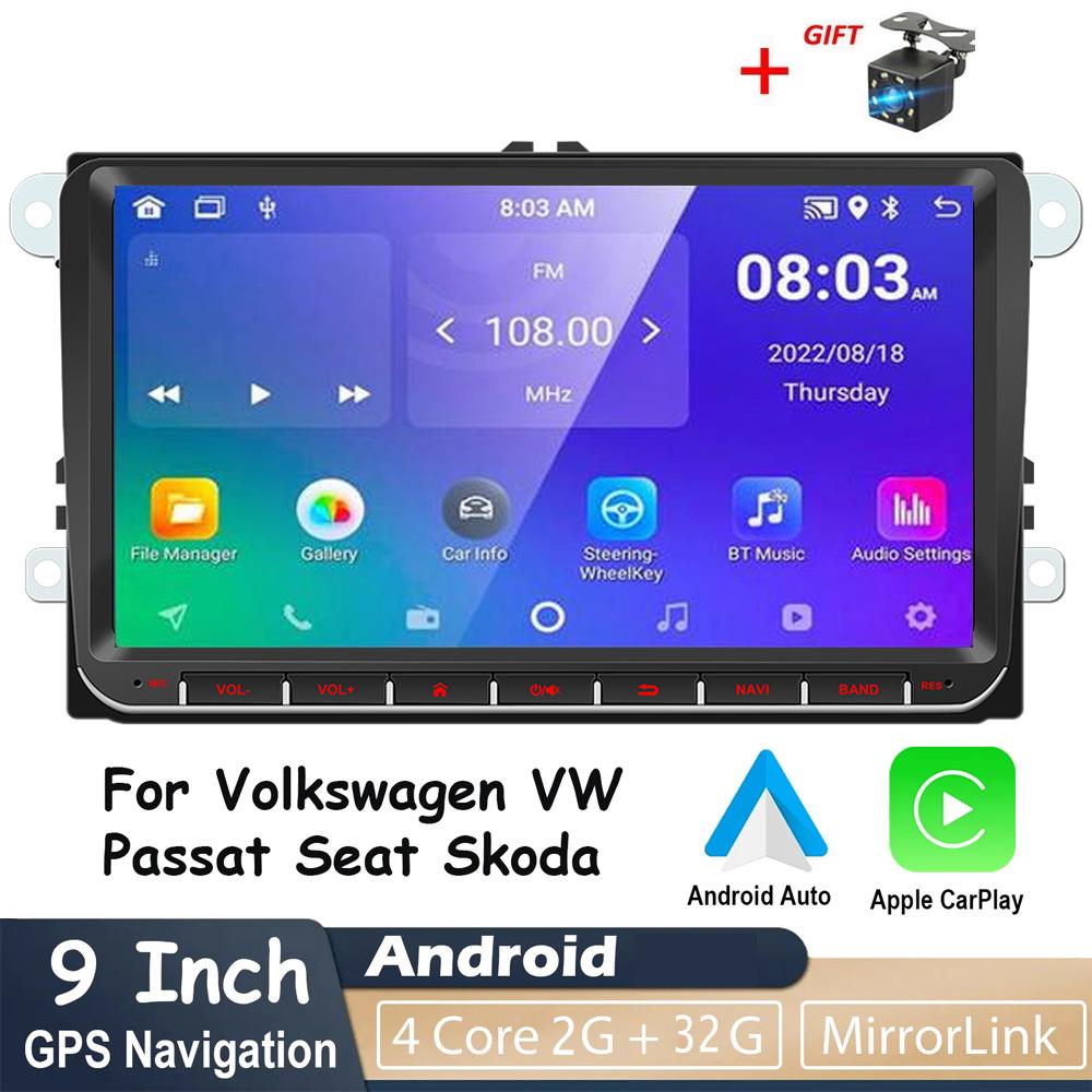 2Din Android Carplay GPS Car Multimedia Player for Volkswagen/Volkswagen/Golf/Polo/Tiguan/Passat/b7/b6/SEAT/Leon/Skoda/Octavia 2+32GB
