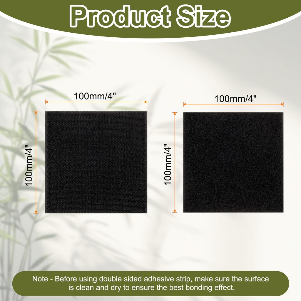 Прочная самоклеящаяся лента-липучка прямоугольная нейлоновая наклейка клейкая лента для дома офиса автомобиля DIY рукоделия черная