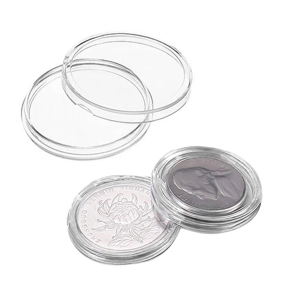 Портативный круглый прочный сувенир для монет 25 мм 100 шт. капсулы защитный чехол AVE