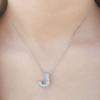 Унисекс посеребренная цепочка с буквой "J" и подвеской в виде цепочки, подарок, модные украшения