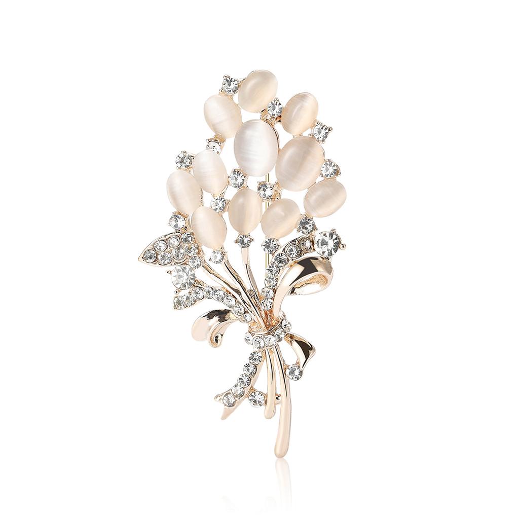 Креативный дизайн сплав опал букет брошь темперамент элитная женская одежда брошь орнамент булавка