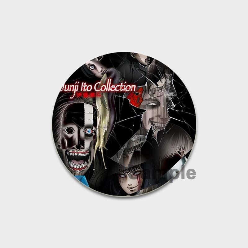 58 мм новая брошь с героями мультфильмов Дзюндзи Ито, аниме ужасов, эмалированная булавка из сплава, фильмы ужасов, аксессуары для творчества, детский подарок, 58 мм, значок с мультяшным рисунком