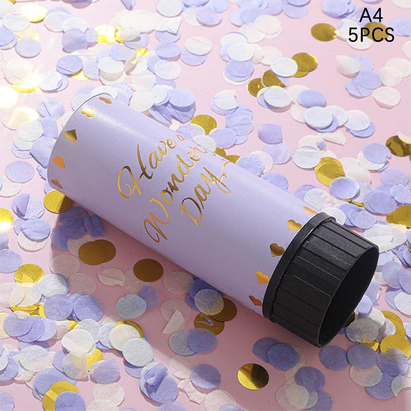 5 шт. конфетти пушки праздничный фейерверк пушка конфетти хлопушка ручная выпускной рождественский день рождения свадьба принадлежности для вечеринки