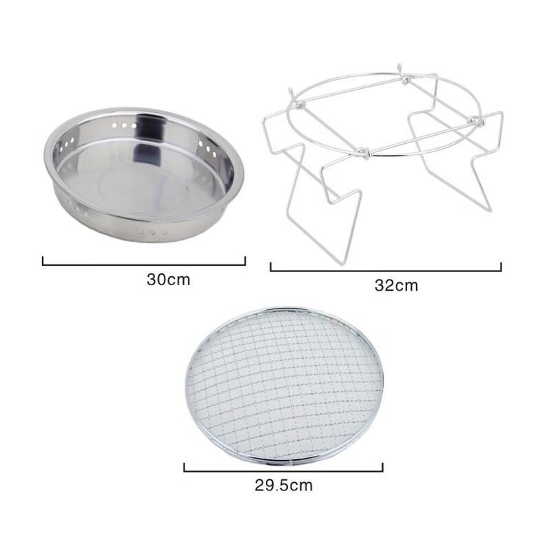 Portable Folding Round BBQ Grill