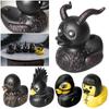 Resin Duck Statue Novelty Devil Duck Ornament Evil Elements Gothic Duck Sculpture Punk Animal Figurine for Car Interior Decor