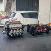 Набор кубиков для сборки двигателя V8 с коробкой передач, 568 деталей, DIY-набор функций двигателя, динамическая модель двигателя, которая работает
