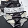 Ladies Spring and Summer Senior Feeling In The Waist Mesh Ice Silk Hollow Sexy Underwear