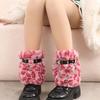 Women Furs Leg Warmer Party Costumes Winter Furry Long Boot Cuffs Fuzzy Shoe Cover Holiday Festival Performances Play
