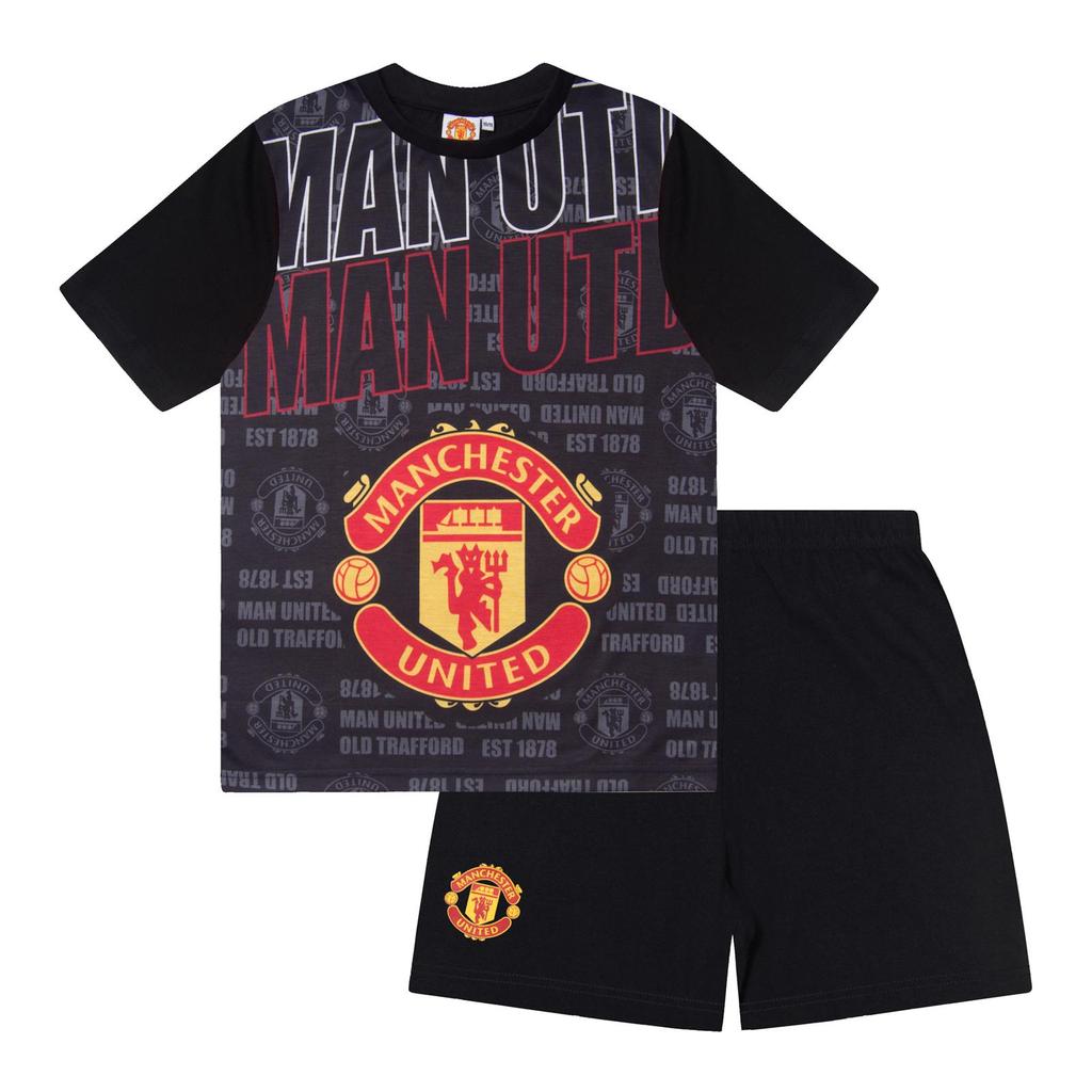 Manchester United FC Boys Mbeumo 19 Sublimated Short Pyjama Set