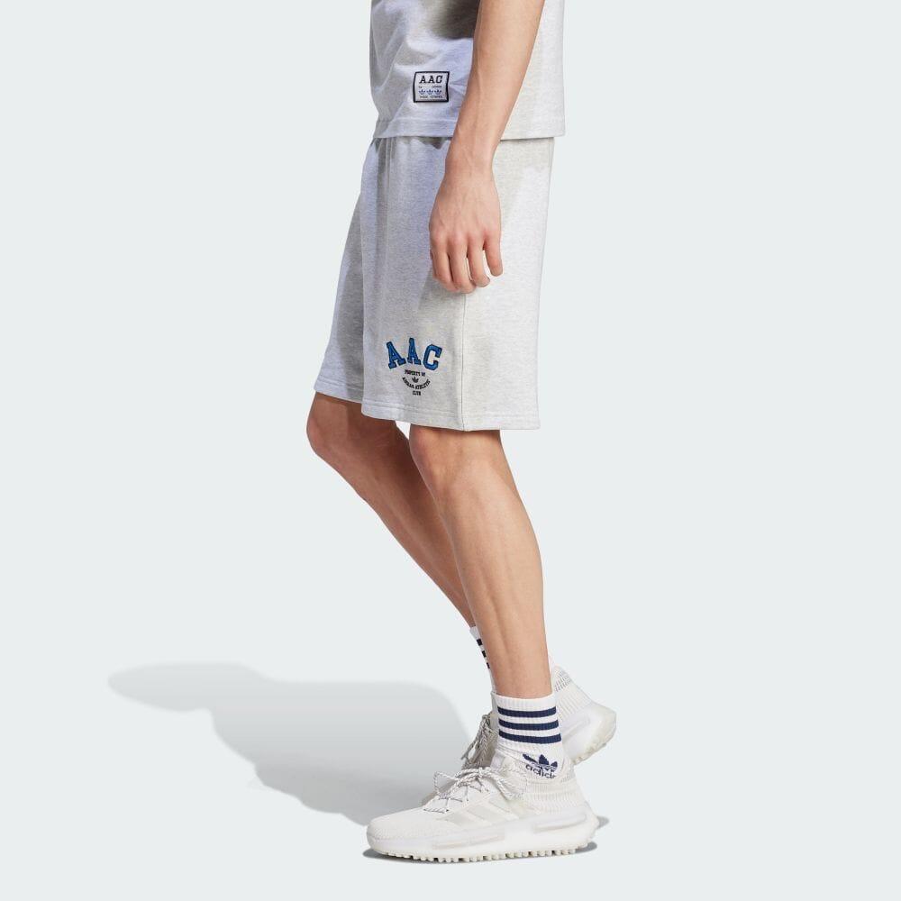 adidas Оригинальные прямые шорты с принтом алфавита и завязками, мужские шорты серого цвета IM4583