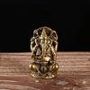 Mini Elephant God Figure Sculpture Vintage Elephant Hindu God Figurines Ganesha Statue  Cabinet