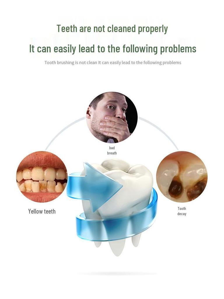 Rechargeable Ultrasonic U-shaped Whitening Toothbrush for Lazy People