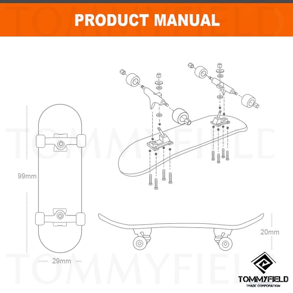 TOMMYFIELD Finger with Brain Fingers Ages Skateboard, Adult, Bearings, Development, (Loud), 6+ [Product]