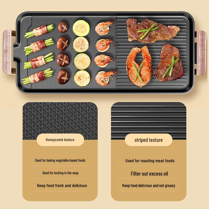 Корейский бездымный электрический гриль для дома, Антипригарный BBQ, Машина для шашлыка, Сковорода для рыбы и стейка